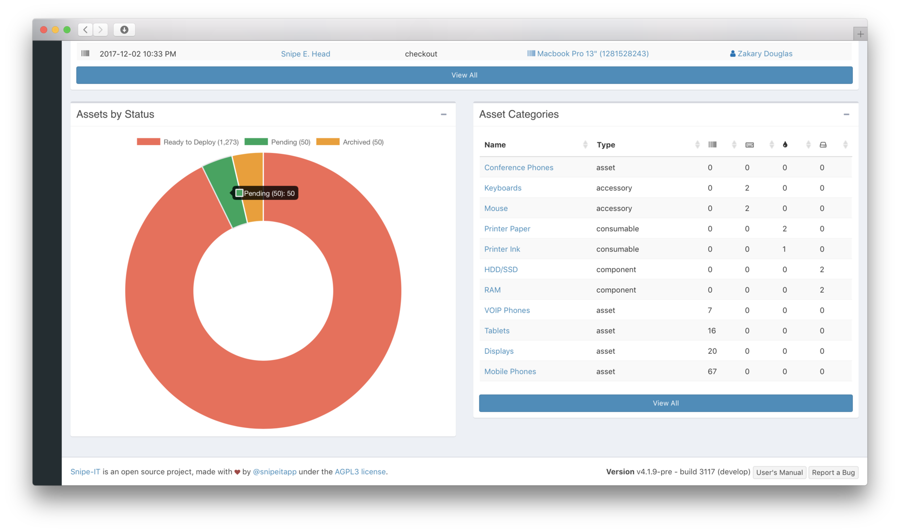 Asset Management Dashboard
